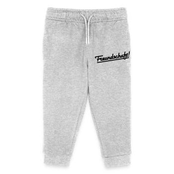 Friendship lettering (color changeable) - Kids Organic Sweatpants by Stanley/Stella - heather grey - Front