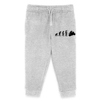 evolution_motorbike1 - Kinder Organic Jogginghose Mini Mover von Stanley/Stella - Grau meliert - Vorne