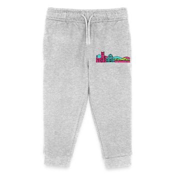 Silhouette de l’Abbaye de la ville de Dunfermline - Pantalon de jogging enfant bio Stanley/Stella - gris chiné - Devant