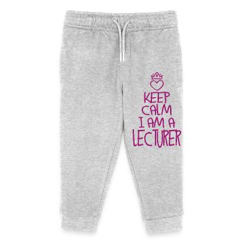Keep Calm Editor Cool Editor Gift - Kids Organic Sweatpants by Stanley/Stella - heather grey - Front
