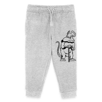 Rat vieux de mauvaise humeur - Pantalon de jogging enfant bio Stanley/Stella - gris chiné - Devant
