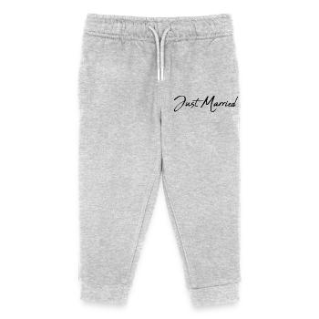 GERADE VERHEIRATET. Junggesellinnenabschied. VALENTINSTAG. PAAR - Kinder Organic Jogginghose Mini Mover von Stanley/Stella - Grau meliert - Vorne