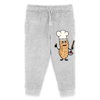 Peanut Cook Cook Cooks - Kids Organic Sweatpants by Stanley/Stella - heather grey - Front