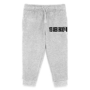Yes Wochenende – Notfall - Kinder Organic Jogginghose Mini Mover von Stanley/Stella - Grau meliert - Vorne