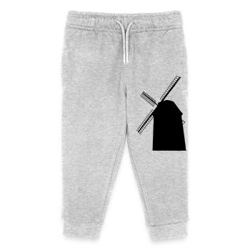 Windmühle - Kinder Organic Jogginghose Mini Mover von Stanley/Stella - Grau meliert - Vorne