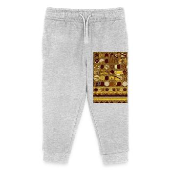 Patrón Vintage - Pantalón de chándal infantil orgánico de Stanley/Stella - gris jaspeado - delante