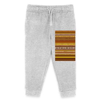Motif vintage - Pantalon de jogging enfant bio Stanley/Stella - gris chiné - Devant