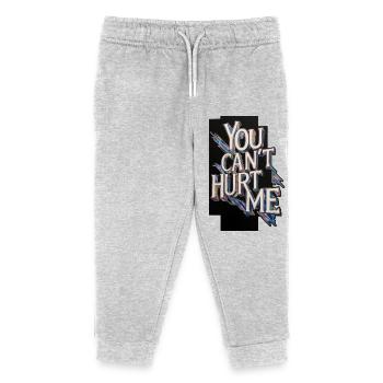 You Can't Hurt Me - Kids Organic Sweatpants by Stanley/Stella - heather grey - Front
