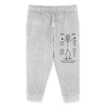 Sofija lebt für Kreativität - Kinder Organic Jogginghose Mini Mover von Stanley/Stella - Grau meliert - Vorne