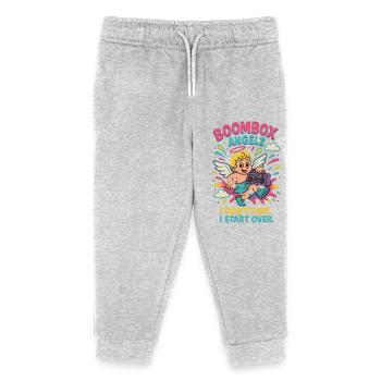 Boombox Angelz – Start Over - Kinder Organic Jogginghose Mini Mover von Stanley/Stella - Grau meliert - Vorne