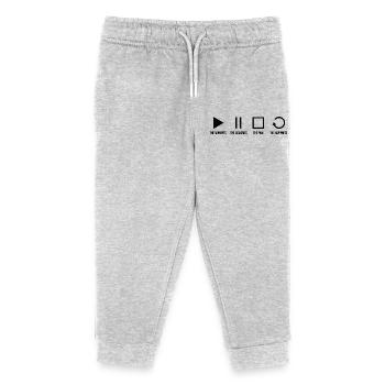 Pleine conscience, moments, souvenirs, bonheur - Pantalon de jogging enfant bio Stanley/Stella - gris chiné - Devant