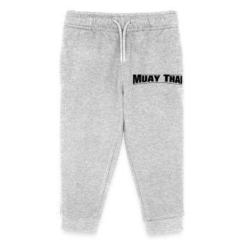 MUAY THAI - Kids Organic Sweatpants by Stanley/Stella - heather grey - Front