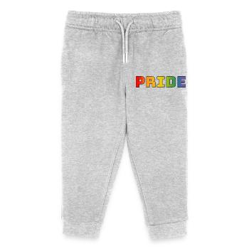 rainbow pride LGBT LGBTQI queer - Pantalon de jogging enfant bio Stanley/Stella - gris chiné - Devant