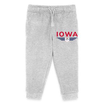 Iowa Fan T-Shirt – Your State! - Kids Organic Sweatpants by Stanley/Stella - heather grey - Front