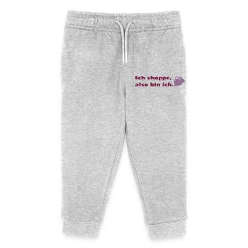Ich shoppe also bin ich. - Kinder Organic Jogginghose Mini Mover von Stanley/Stella - Grau meliert - Vorne