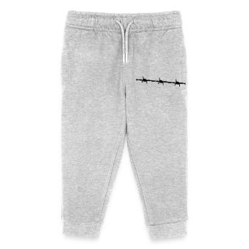 Stacheldraht Motiv – Freiheit & Abwehr im Politik - Kinder Organic Jogginghose Mini Mover von Stanley/Stella - Grau meliert - Vorne