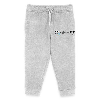 Oeil en forme de larme bleue sous les étoiles - Pantalon de jogging enfant bio Stanley/Stella - gris chiné - Devant