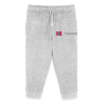 Norway Flag - Tromso - Norge - Norwegen - Kinder Organic Jogginghose Mini Mover von Stanley/Stella - Grau meliert - Vorne