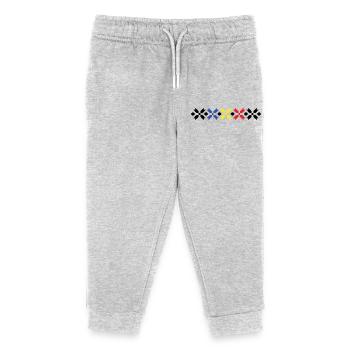 Traditional romanian motifs - Kids Organic Sweatpants by Stanley/Stella - heather grey - Front
