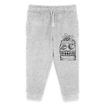 Halloween Monster Skull T-Shirt - Pantalon de jogging enfant bio Stanley/Stella - gris chiné - Devant