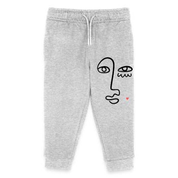 Smile and Cry - Kinder Organic Jogginghose Mini Mover von Stanley/Stella - Grau meliert - Vorne