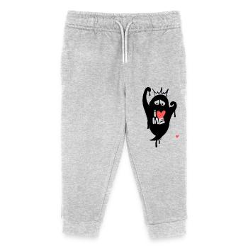iLoveME - Kinder Organic Jogginghose Mini Mover von Stanley/Stella - Grau meliert - Vorne