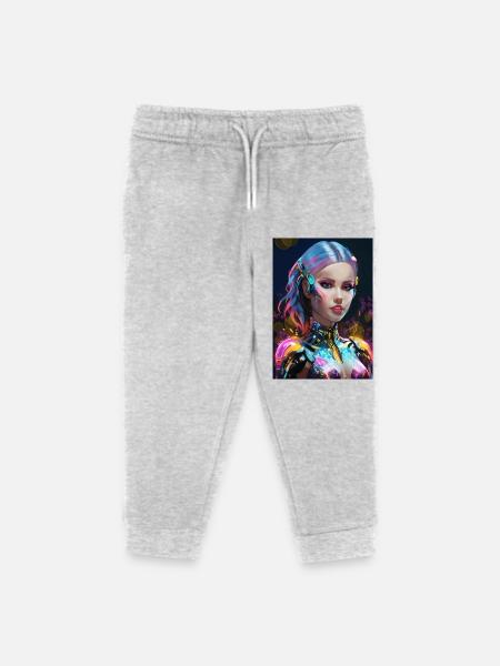Cyberpunk-Avatar - Kinder Organic Jogginghose Mini Mover von Stanley/Stella - Grau meliert