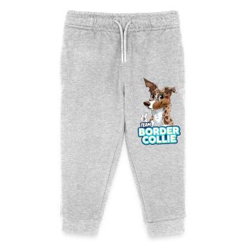 TEAM Border Collie Short Hair - MerleTri Red - Kids Organic Sweatpants by Stanley/Stella - heather grey - Front