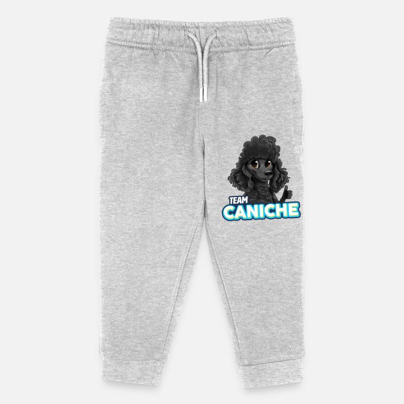 TEAM Pudel - Schwarz - Kinder Organic Jogginghose Mini Mover von Stanley/Stella - Grau meliert