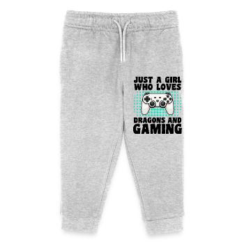 Gamer and Dragons: Video- und mythologische Spiele - Kinder Organic Jogginghose Mini Mover von Stanley/Stella - Grau meliert - Vorne