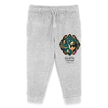 Ramadan Gift Eid Mubarak Islam Allah Muslim - Kids Organic Sweatpants by Stanley/Stella - heather grey - Front
