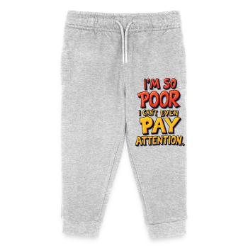 So Poor - Kids Organic Sweatpants by Stanley/Stella - heather grey - Front