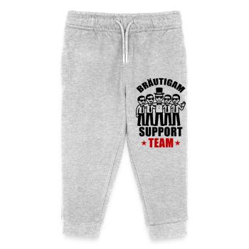 Bräutigam Support Team Hochzeit - Kinder Organic Jogginghose Mini Mover von Stanley/Stella - Grau meliert - Vorne