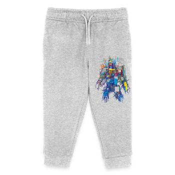 Abstrakt - Kinder Organic Jogginghose Mini Mover von Stanley/Stella - Grau meliert - Vorne