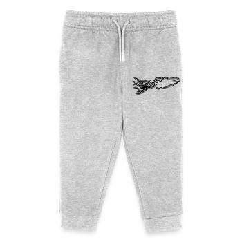 Tintenfisch - Kinder Organic Jogginghose Mini Mover von Stanley/Stella - Grau meliert - Vorne