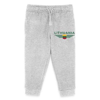 Lithuania T-Shirt – Pride and Style - Kids Organic Sweatpants by Stanley/Stella - heather grey - Front