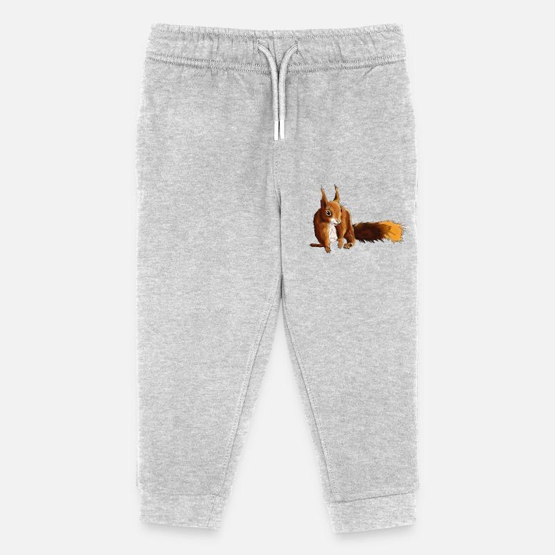 Eichhörnchen 5 - Kinder Organic Jogginghose Mini Mover von Stanley/Stella - Grau meliert