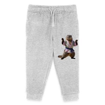 Sporty marmot - Kids Organic Sweatpants by Stanley/Stella - heather grey - Front