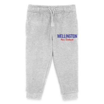 Wellington - New Zealand - Aotearoa - Kiwi - Maori - Kids Organic Sweatpants by Stanley/Stella - heather grey - Front
