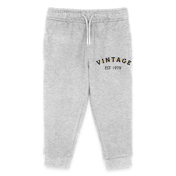 Vintage est 1979 - Pantalon de jogging enfant bio Stanley/Stella - gris chiné - Devant