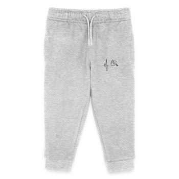 Elektrokardiogramm - Tod - Schwarz - Kinder Organic Jogginghose Mini Mover von Stanley/Stella - Grau meliert - Vorne