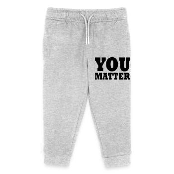 You matter - Kinder Organic Jogginghose Mini Mover von Stanley/Stella - Grau meliert - Vorne