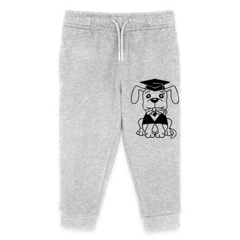 Dog School Graduation Certificate Gymnasium College Abi - Kids Organic Sweatpants by Stanley/Stella - heather grey - Front