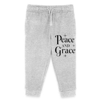 Paix et grâce - Pantalon de jogging enfant bio Stanley/Stella - gris chiné - Devant