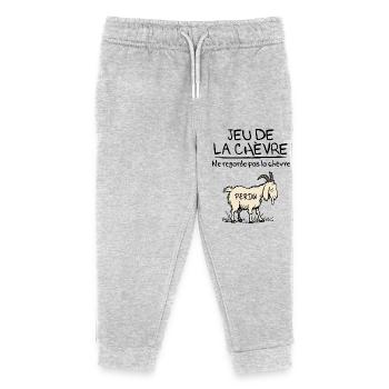 Le jeu de la chèvre - Pantalon de jogging enfant bio Stanley/Stella - gris chiné - Devant