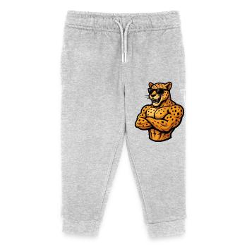 Gepard Comic - Kids Organic Sweatpants by Stanley/Stella - heather grey - Front