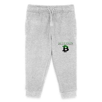 Bitcoin - Pantalon de jogging enfant bio Stanley/Stella - gris chiné - Devant