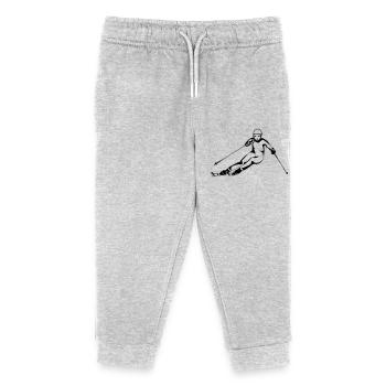 Winter Urlaub ski abfahrt frau rennen - Kinder Organic Jogginghose Mini Mover von Stanley/Stella - Grau meliert - Vorne