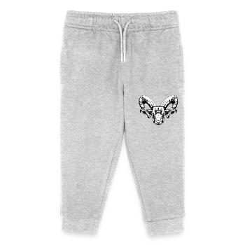Satan Satanic goat goat devil hell death - Kids Organic Sweatpants by Stanley/Stella - heather grey - Front
