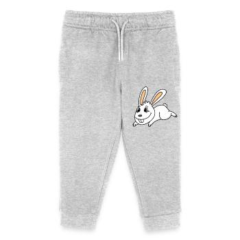 Rabbit easter - Kids Organic Sweatpants by Stanley/Stella - heather grey - Front